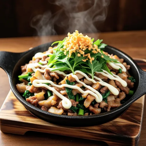 Mizuna and Shiso Japanese Okonomiyaki