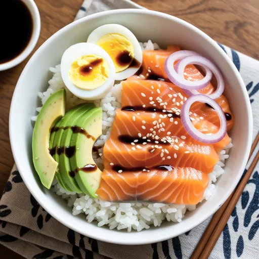 Salmon Avocado Rice Bowl