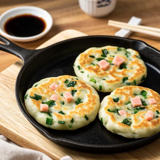 Simple Spam Chive Pancakes