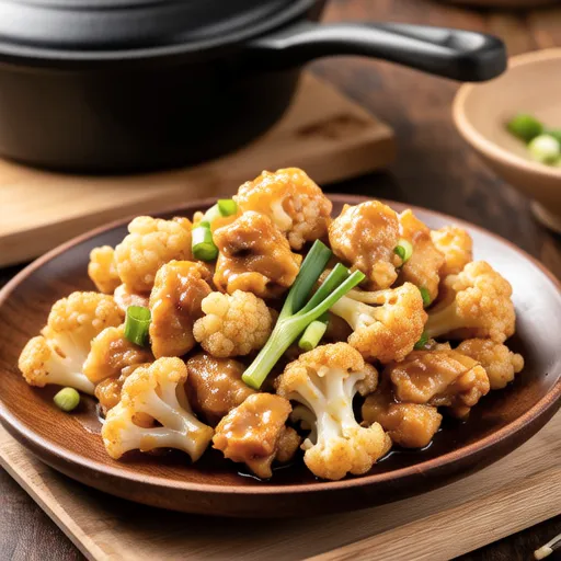 Cauliflower and Chicken Miso Mayo Stir-fry
