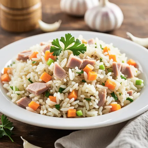 Tuna Garlic Pilaf