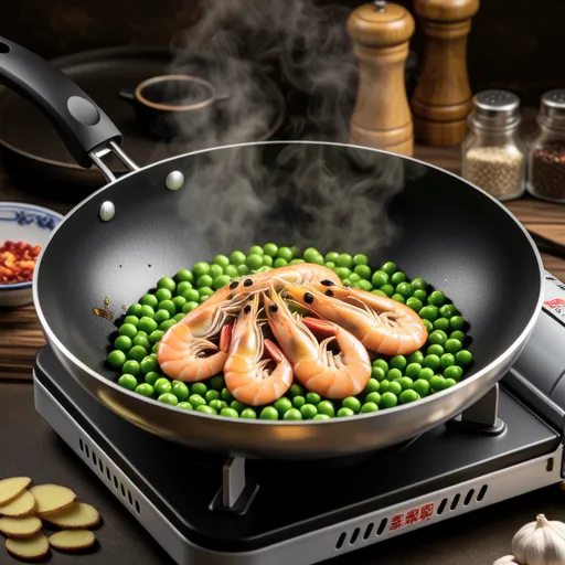 Green Peas and Shrimp Salt Stir-fry