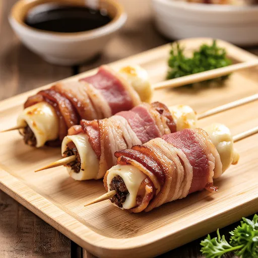 Bacon Wrapped Rice Cakes