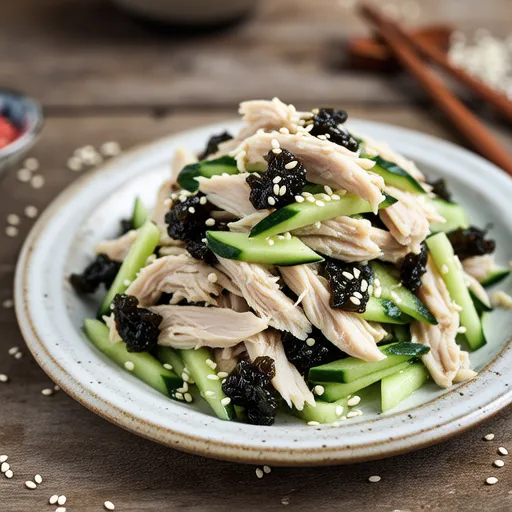 Chicken Tender and Cucumber with Salted Kombu