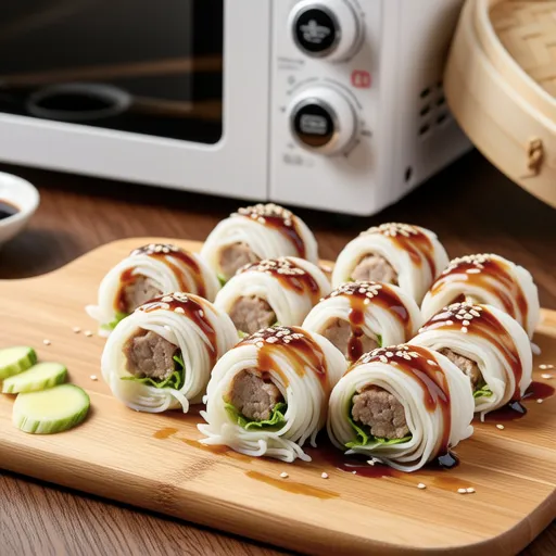 Bean Sprout Wrapped Pork Rolls