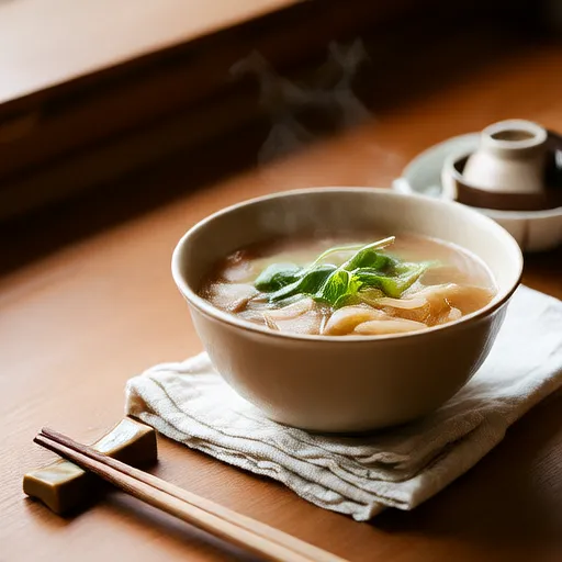 Sopa rápida de myoga e tsurumurasaki