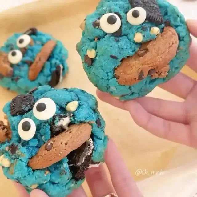 クッキーモンスター風クッキー
