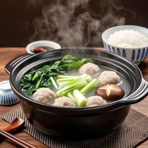 Chicken Ginger Meatball Hot Pot