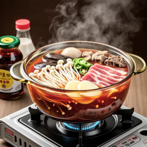 Spicy Mushroom Hot Pot with Potato Gochujang Stew