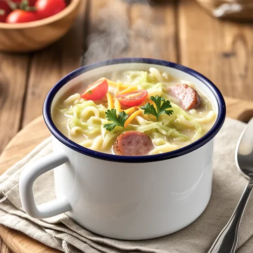 Spring Cabbage Macaroni Soup