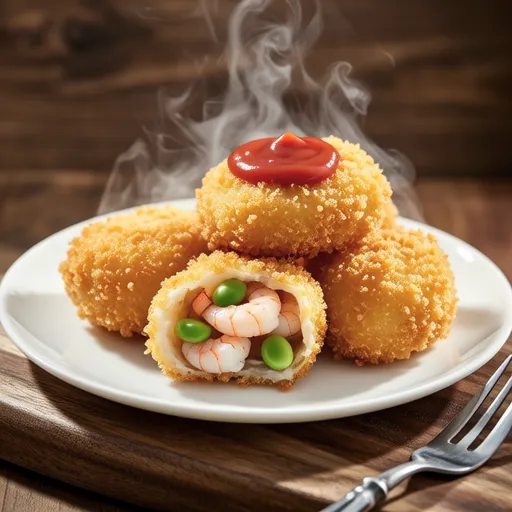 Shrimp and Edamame Ketchup Mayo Croquettes