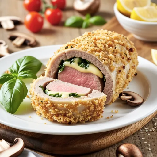 Maitake Wrapped Pork Cutlets with Panko