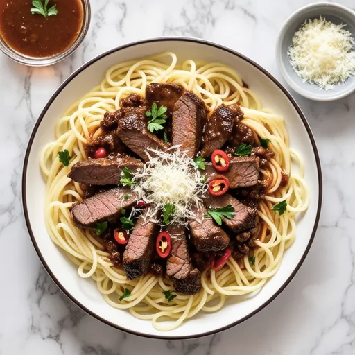 Spicy Beef Brisket Pasta