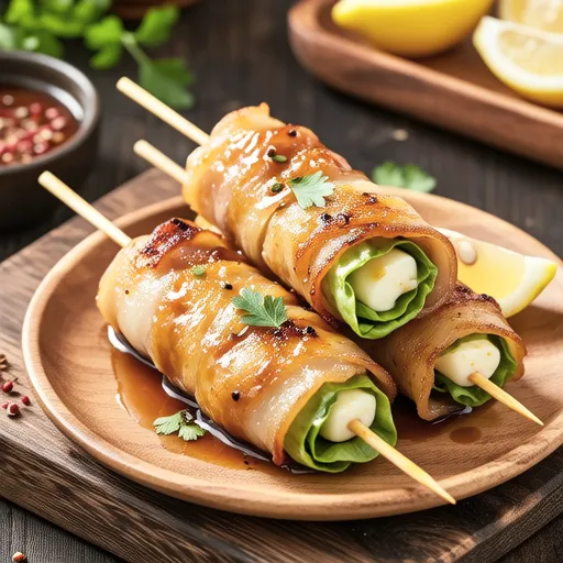 Lettuce Cheese Wrapped Skewers