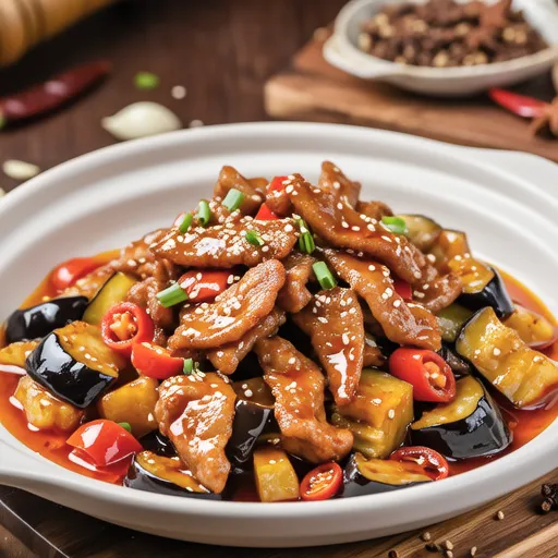Crispy Pork and Eggplant with Spicy Sauce