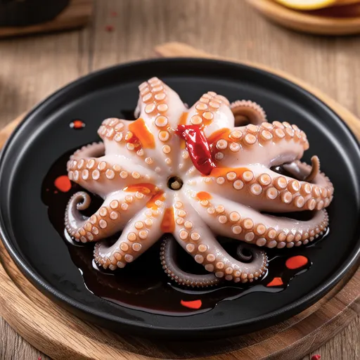 Octopus Carpaccio with Spicy Sesame Sauce