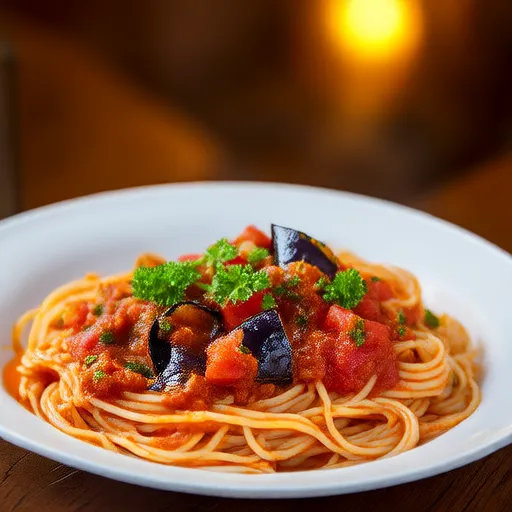 Pasta de berenjena y tomate