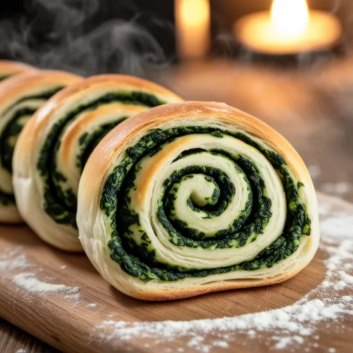 Spinach Roll Bread