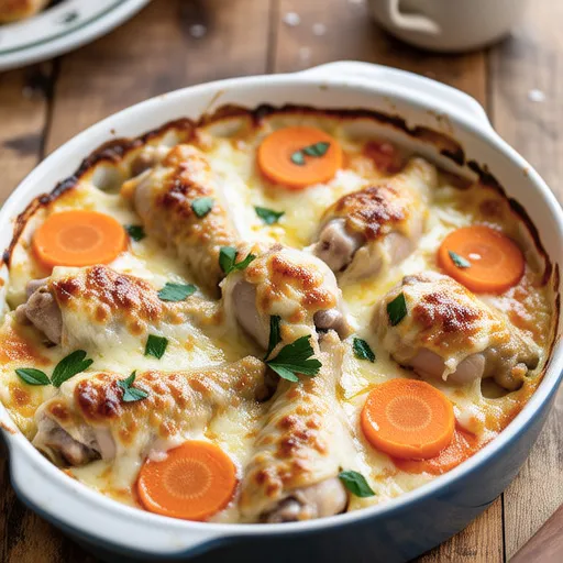 Chicken and Carrot Cheese Bake