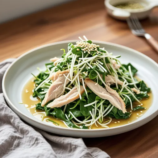Chicken Salad with Shiso and Bean Sprouts