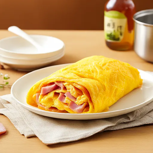 ハムと卵のオムレツ朝食メニュー
