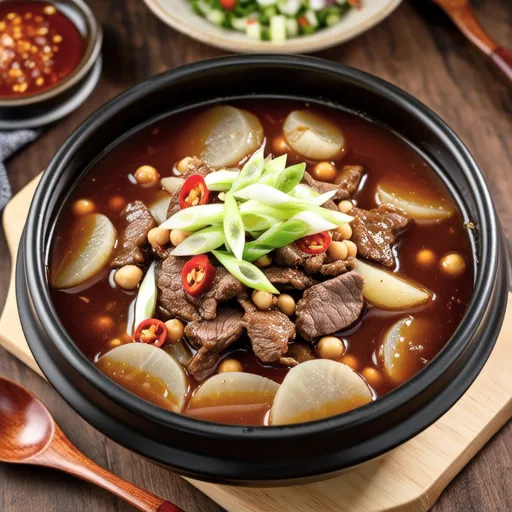 Spicy Korean Beef and Radish Soup