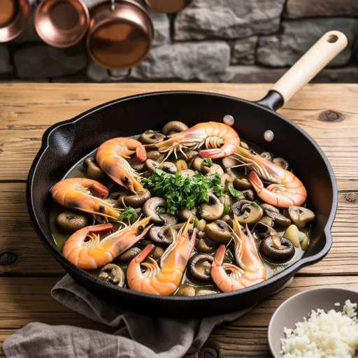 Shrimp and Mushroom Ajillo