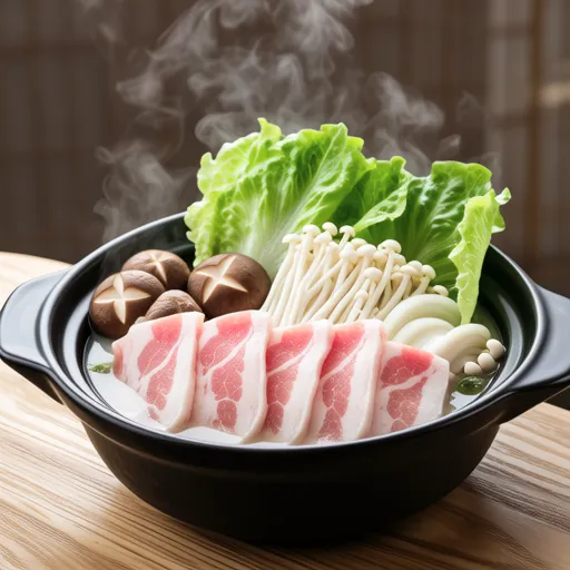 Lettuce and Pork Shabu-shabu Hot Pot