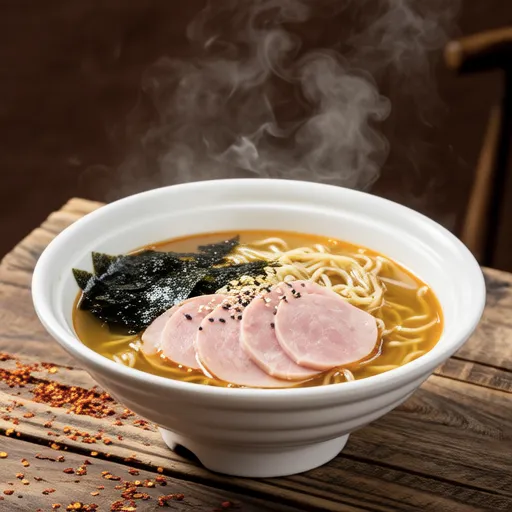 Ham and Wakame Glass Noodle Soup