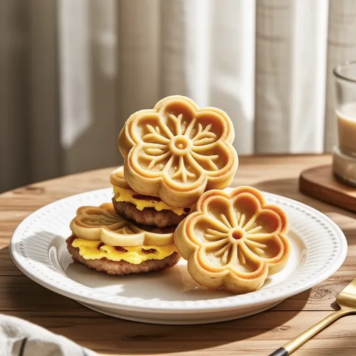 Flower-shaped Sausage Pancakes