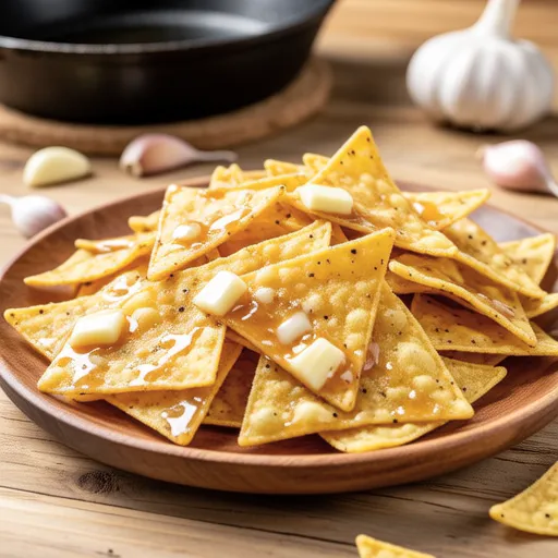 Simple Garlic Chips with Tortilla