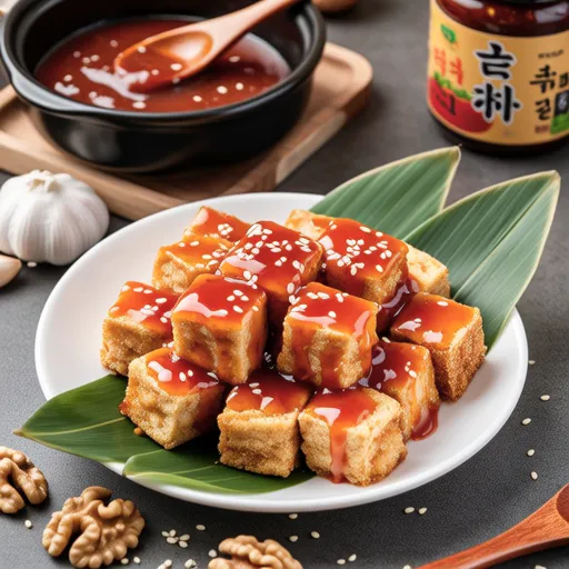 Tofu Gangjeong (Sweet and Spicy Tofu)