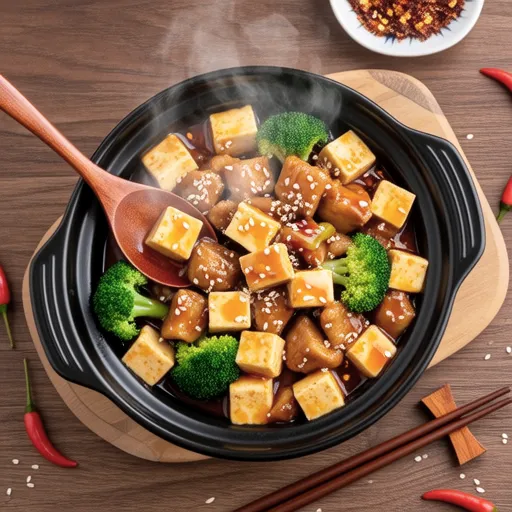 Spicy Miso Stir-fried Chicken and Tofu