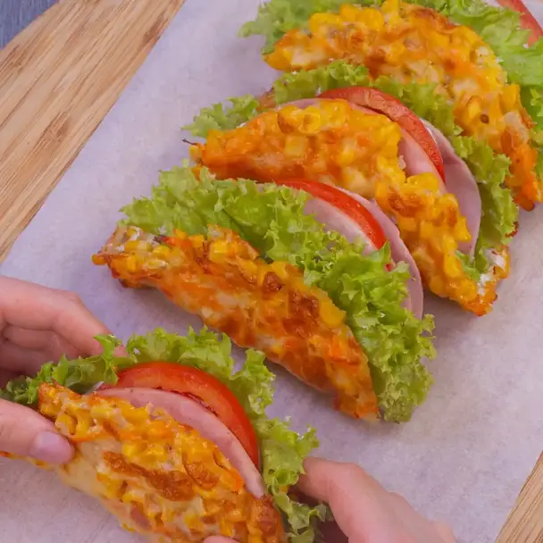 コーンと人参のヘルシーサンド