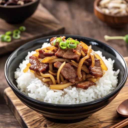 Pork Rice Bowl with Fresh Ginger