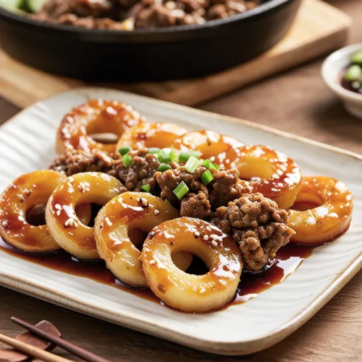 Stuffed Bitter Melon with Curry Mayo Stir-fry