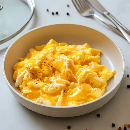 Ovos mexidos com queijo