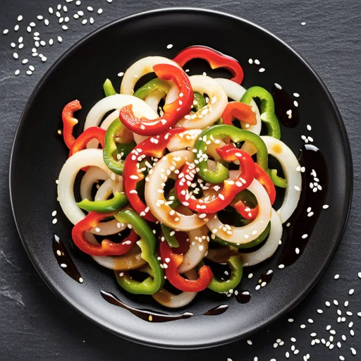 Chikuwa and Bell Pepper with Gochujang Mayo