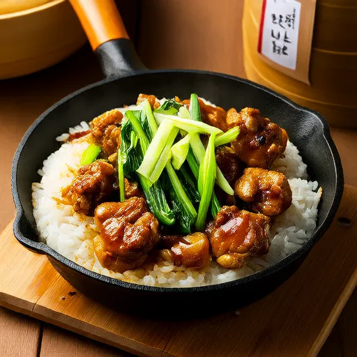 雞肉炒飯配高麗菜