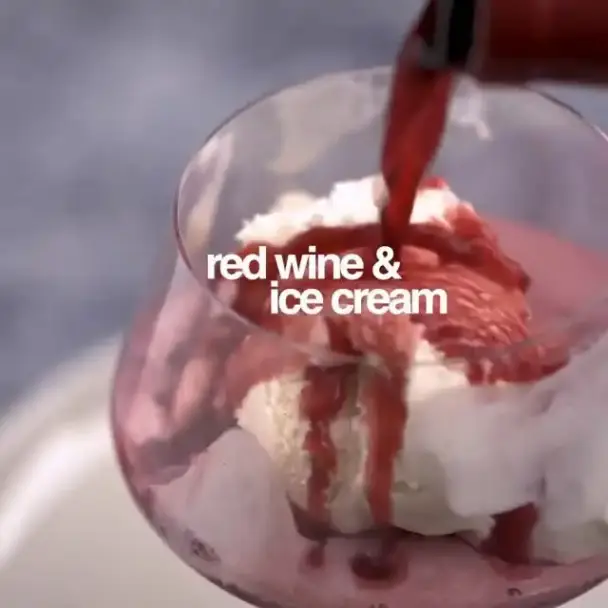 赤ワインとアイスクリーム