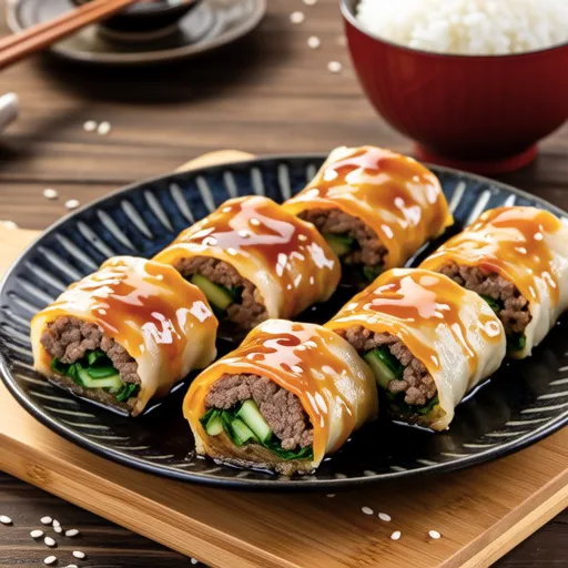 Karashina Beef Rolls