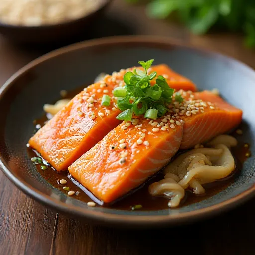 Salmon with Sesame Sauce