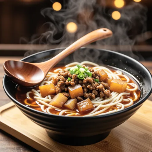 Burdock and Ground Pork Vermicelli Soup