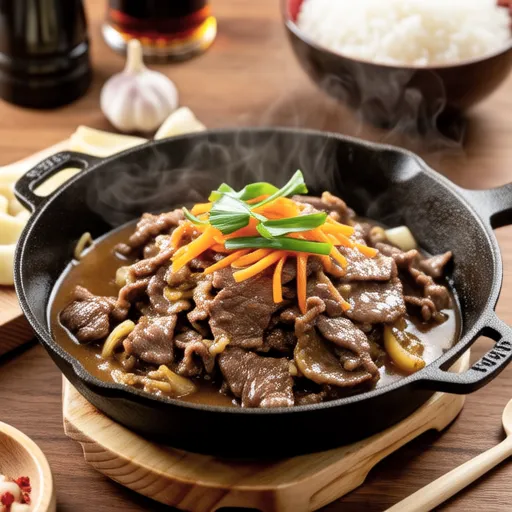Beef and Komatsuna Garlic Stir-fry