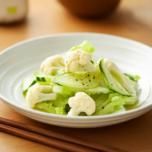 Simple Cauliflower and Cucumber Salad