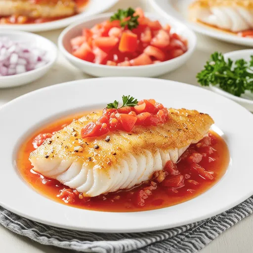 Fresh Tomato Sauce with Cod