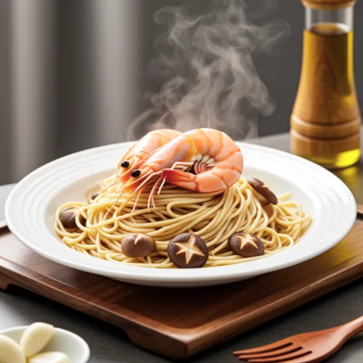 Shrimp and Maitake Japanese-style Pasta