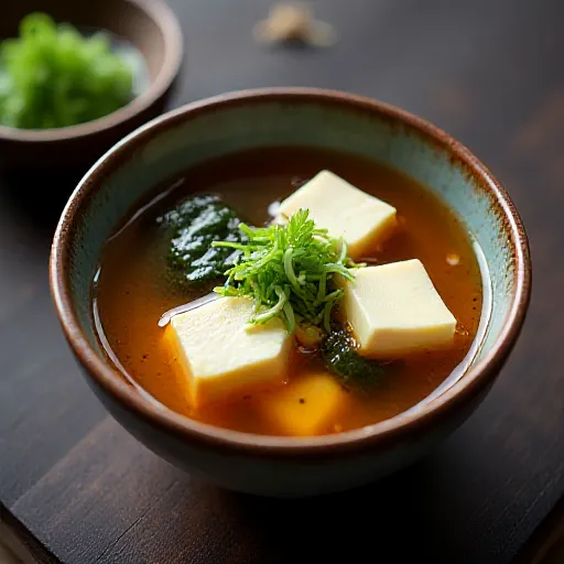 豆腐和海带的味噌汤
