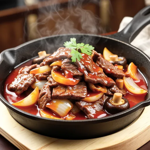 Onion and Beef Stir-fry with Ketchup