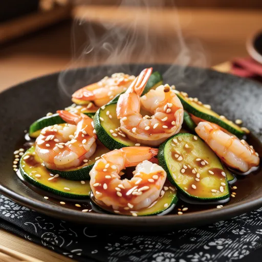 Stir-fried Zucchini and Shrimp